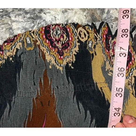 Sundance Womens 16 Dress Boho Ethnic Boho Flowy Empire Waist Cap Sleeve Festival - Picture 5 of 6